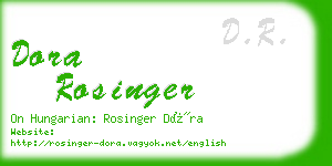 dora rosinger business card